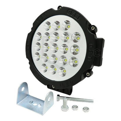 Faro Cree Redondo Universal 21 Led Blanco/ambar Fijo 7'' 24v