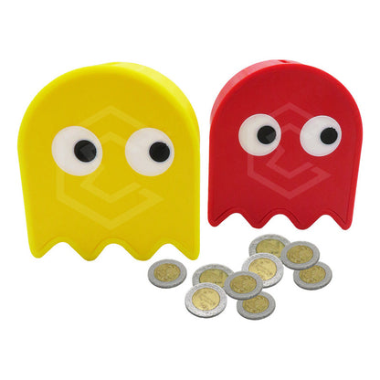 Alcancía Gamer Geek Videojuego Fantasma Pacman Ahorro 3d Ptg