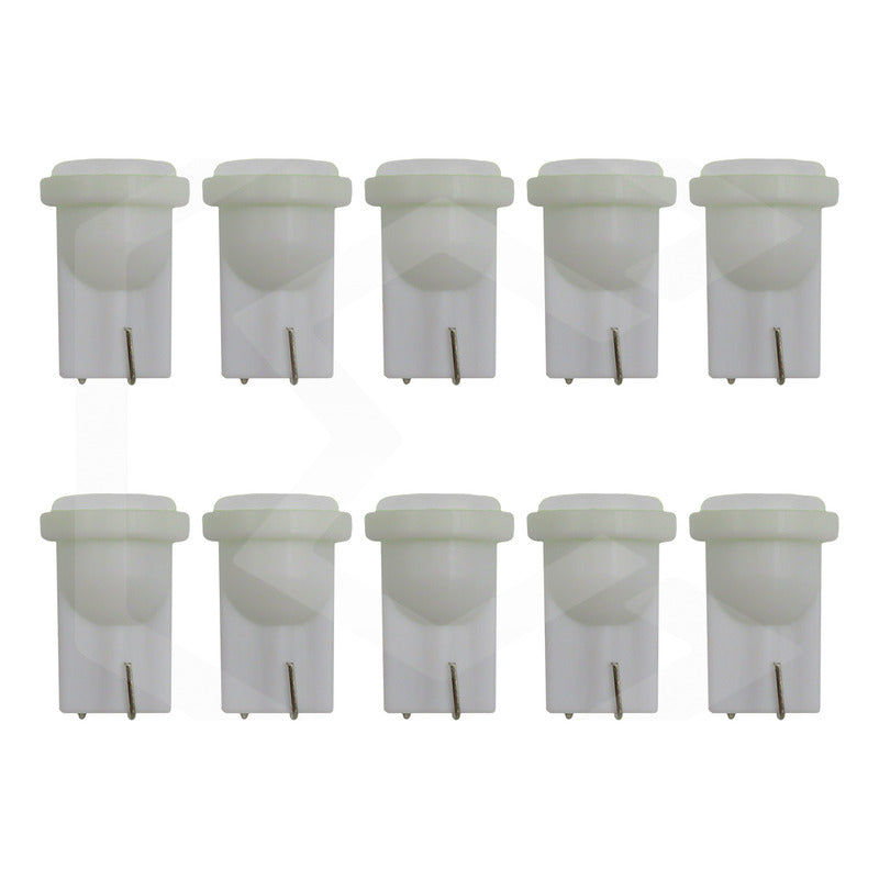 Kit De 10 Focos De Pellizco T10 1  Led Cob Alta Potencia 12v