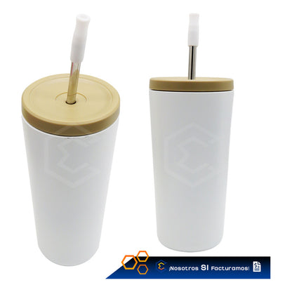 Termo Vaso Personalizado Nombre Logo Láser 750ml Acero Inox