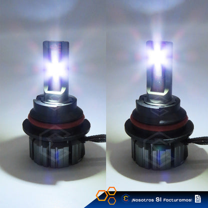Kit Focos 12 Led 9007 Alta Baja Plug And Play 10000lm 12-24v 9007