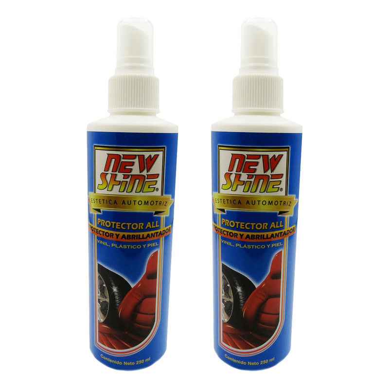 2 Protector All Brillo Renueva Vinil Plastico Piel Sin Aroma Transparente
