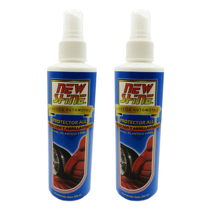 2 Protector All Brillo Renueva Vinil Plastico Piel Sin Aroma Transparente