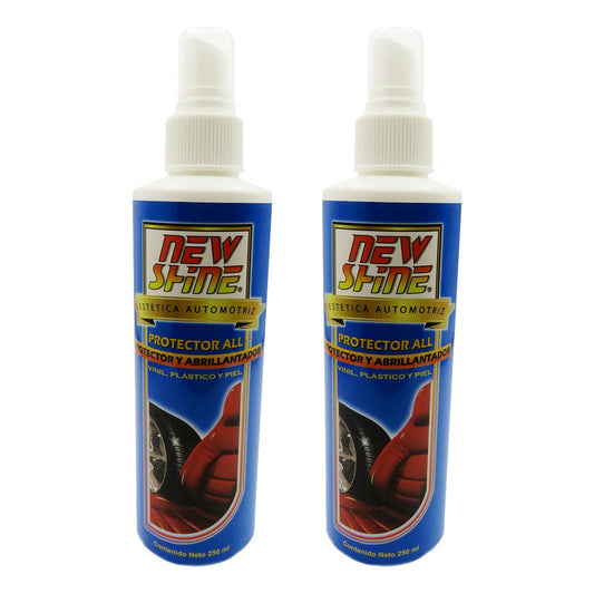 2 Protector All Brillo Renueva Vinil Plastico Piel Sin Aroma Transparente