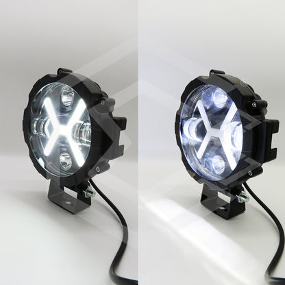 Faro De Led Auxiliar Luz Blanca En X 24000lm  6 Led 12-24v