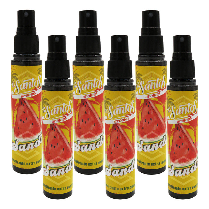 6 Aromatizante Botella Spray Liquido 60ml Auto Casa Ambiente