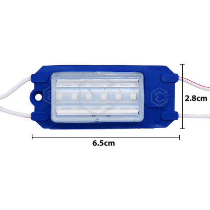 10 Módulo Rect 6led Mz-65 Alta Intensidad Color A Elegir 12v