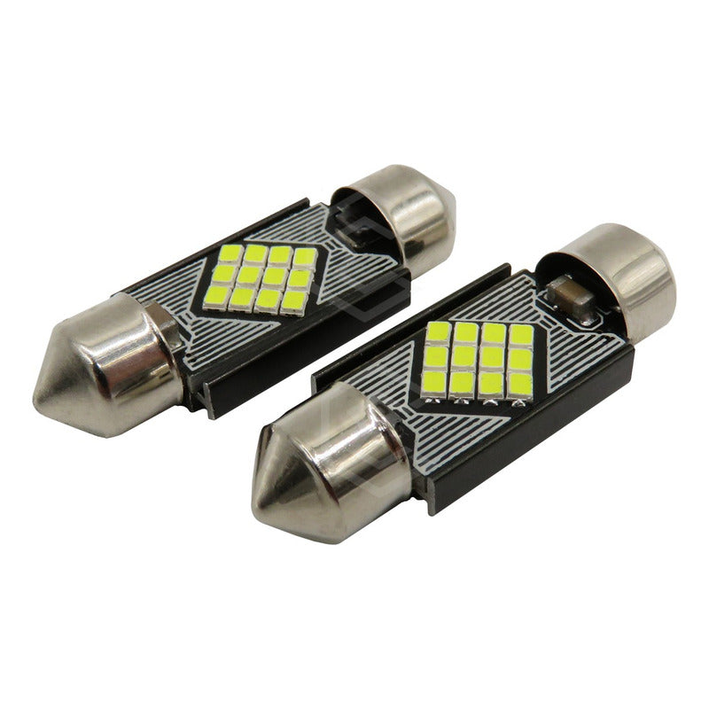 2 Focos 12 Led Canbus C10w Festoon Fusible Interior 12/24v