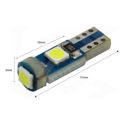 Kit 10 Focos 3 Leds Tablero Mandos T5 3030 3w 12v Colores