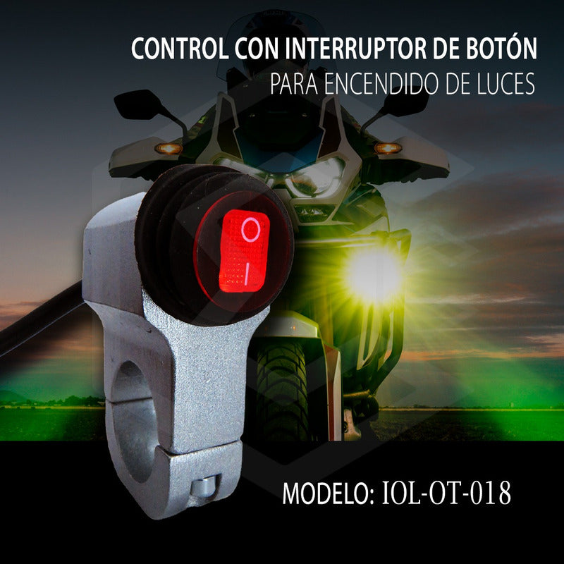 Switch Para Moto Interruptor Universal Luces Un Paso Con Luz