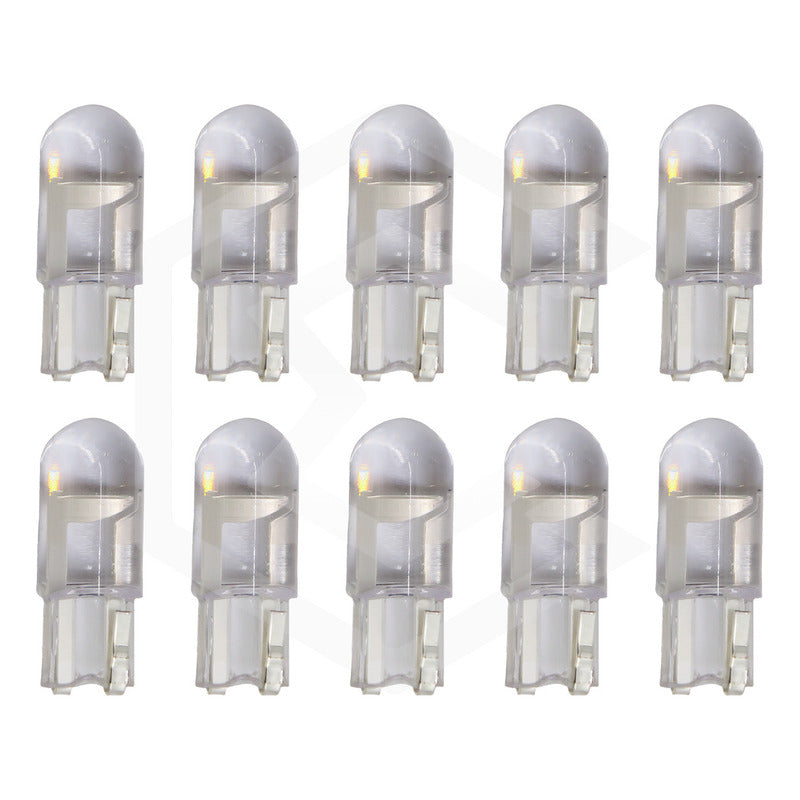 10 Focos Pellizco T10 1 Hiper Leds Cristal Alta Potencia 12v