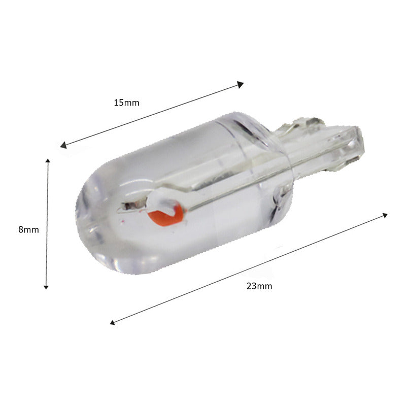 10 Focos Pellizco T10 1 Hiper Leds Cristal Alta Potencia 12v