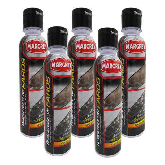 5 Restaurador Para Faros Excelente Acabado 250 Ml Margrey Agua