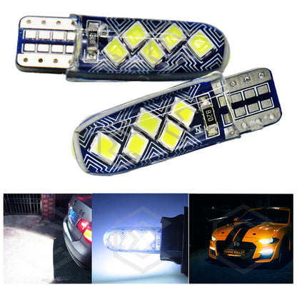 Par De Focos De Pellizco T10 10 Leds Smd Silicón Mosaico 12v