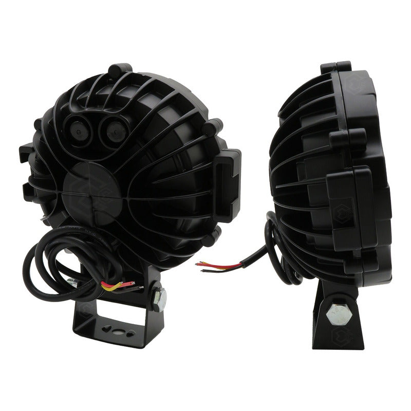 Par Faros Led Auxiliar Luz Blanca En X 24000lm 6 Leds 12-24v Negro