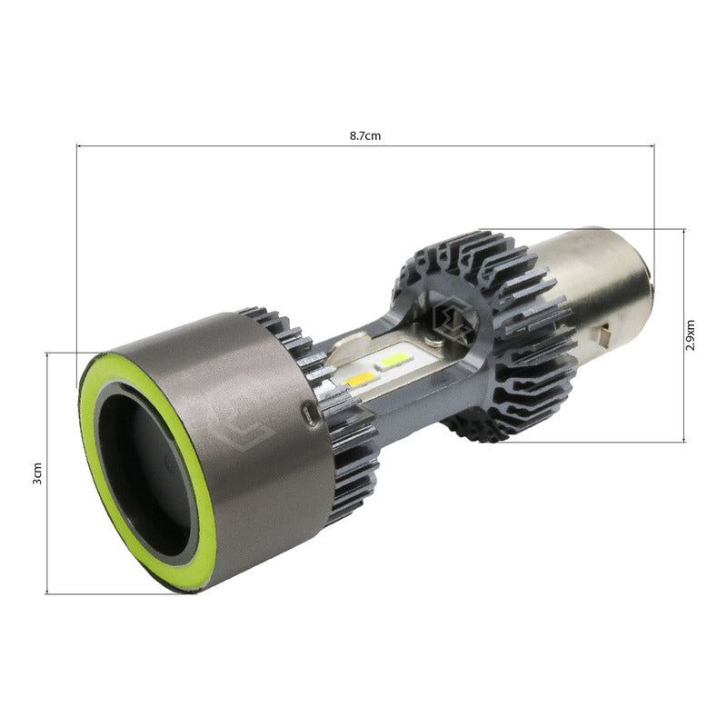 Foco Carro/moto Ba20d Csp Led Bicolor Ojo Ángel 2 Caras 22 W