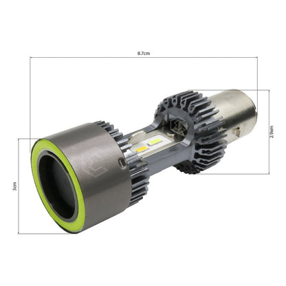 Foco Carro/moto Ba20d Csp Led Bicolor Ojo Ángel 2 Caras 22 W