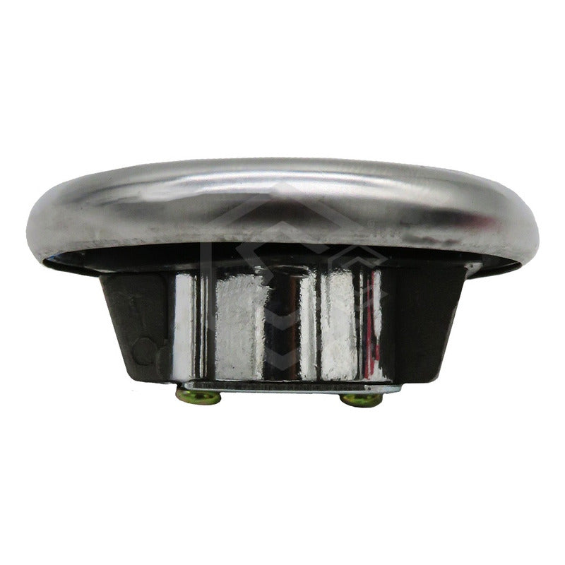 Tapón Tanque Gasolina Universal Con Llave Metal Cromado F3 Plateado