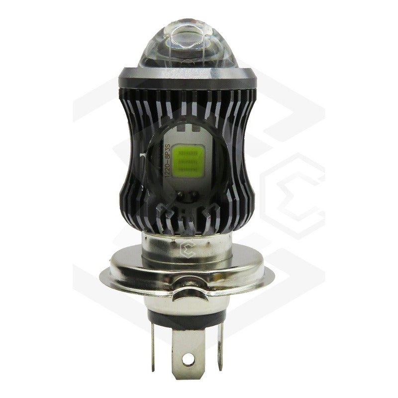 Foco Moto H4 Lupa Proyector Bicolor 30 Leds 2 Funciones H4