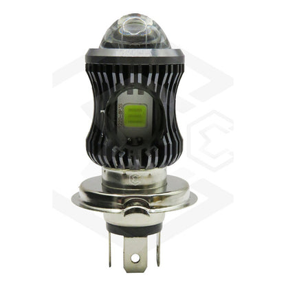 Foco Moto H4 Lupa Proyector Bicolor 30 Leds 2 Funciones H4