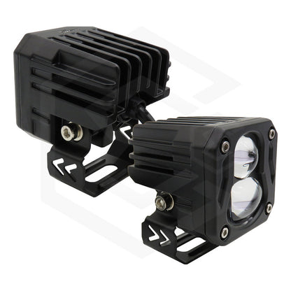Faro Cuadrado O Redondo Lupa Bicolor 18,000lm 7 Led Uso Rudo