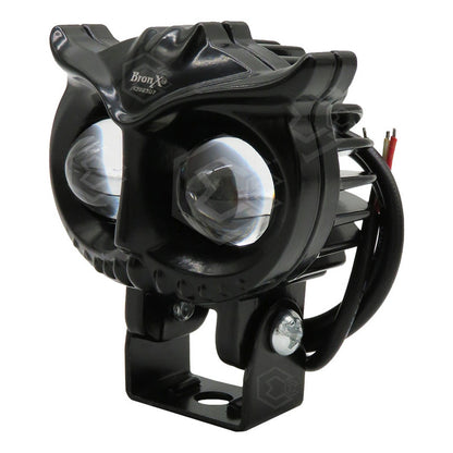 Faros Universal Búho 12 Hiperleds 3 Funciones 12-24v Bicolor