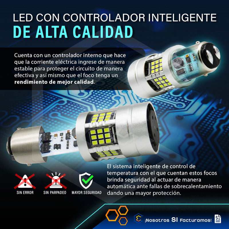 2 Focos 1157 54 Leds Canbus Fijo Ventilador 12v 29w 1000lm