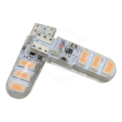Par De Focos Pellizco Gel T10 Fijo + Estrobo 6 Leds Canbus