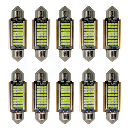 Kit De 10 Focos Interior 27 Leds Canbus 31mm 36mm 39mm 41mm