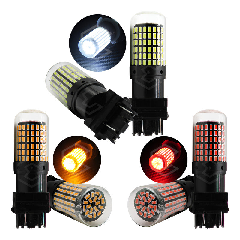 Par Focos 3157 3156 144 Leds Canbus Cristal Cuartos Stop 12v