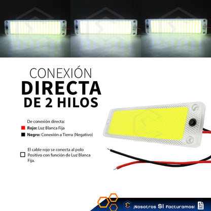 5 Lampara Plafon Luz Interior Led Cob Auto Camioneta 12-24v