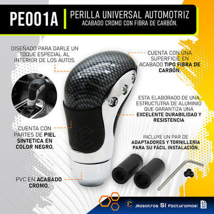 Perilla Pomo Palanca Universal Para Cambios Fibra De Carbon Fibra De Carbon