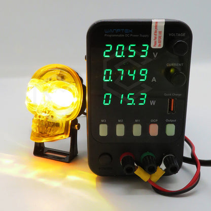 Par Faros 18 Leds 2 Lupas Rgb Calavera 12 Funciones 12-24v