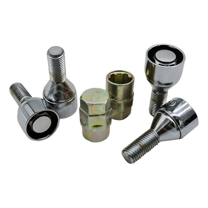 Juego De Birlos Seguros Para Rines C/ 2 Llaves 12x1.5 Corto