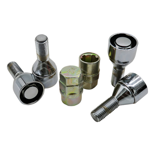 Juego De Birlos Seguros Para Rines C/ 2 Llaves 12x1.5 Corto