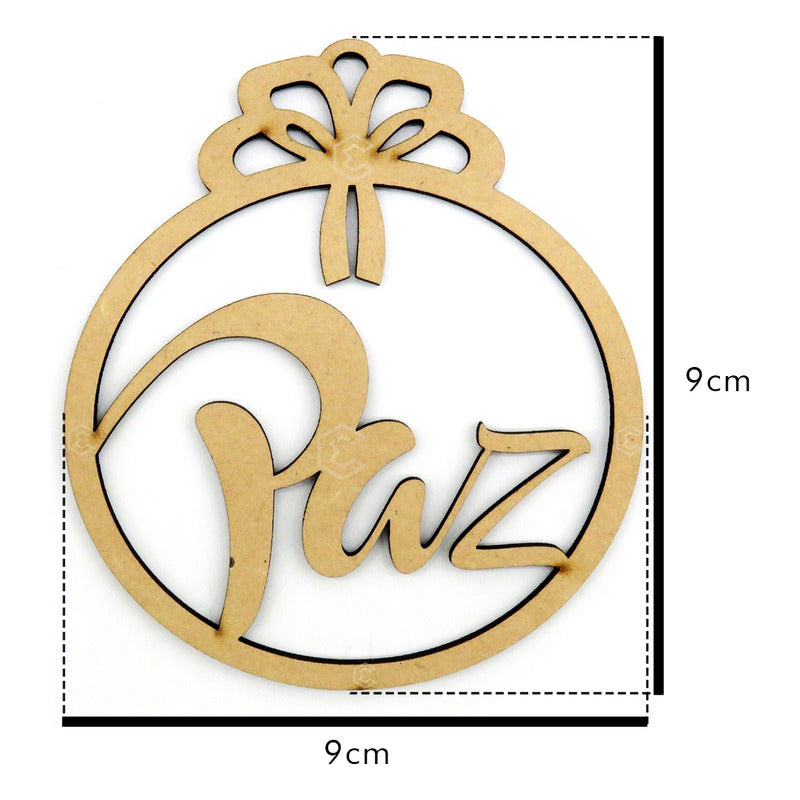 Esferas Navideñas Para Arbol Navidad 10 Piezas Mdf Mdf