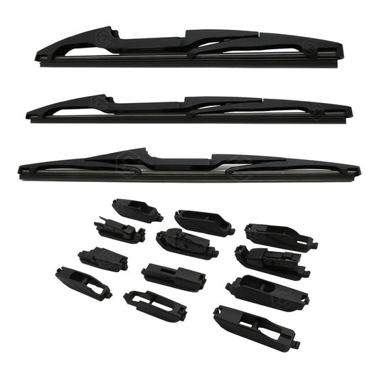 Pluma Limpiaparabrisas Trasera 10  12'' 14  12 Adaptadores