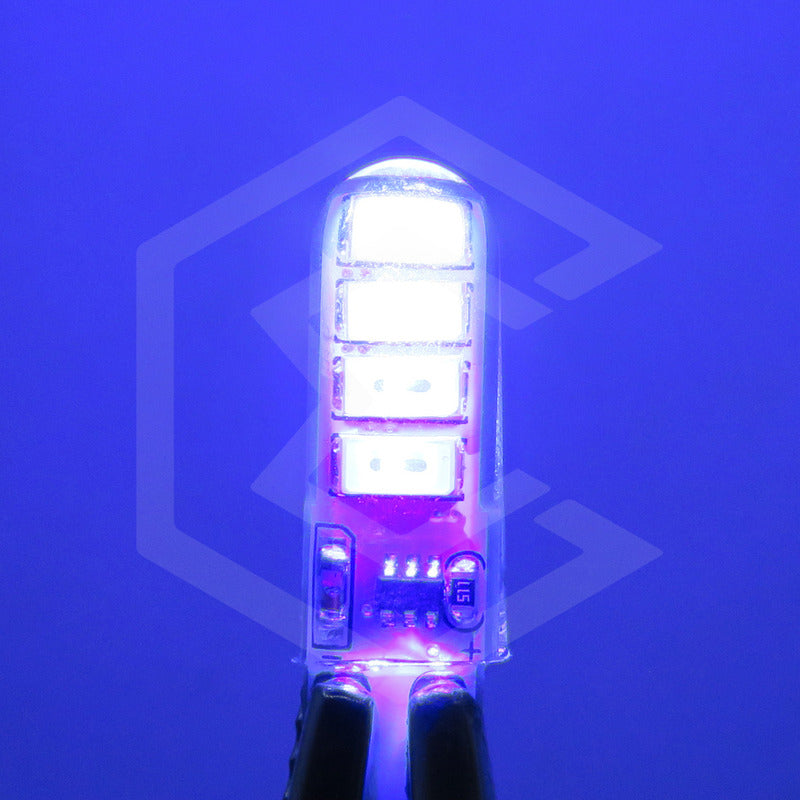Kit 5 Pares Focos De Pellizco T10 8 Leds Estrobo En Codigo