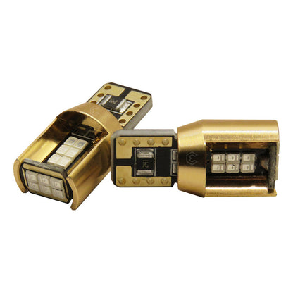 Par De Focos De Pellizco T10 18 Leds Canbus Aluminio 12v