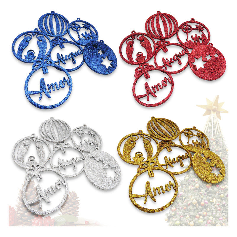 Esferas Navideñas Para Arbol Navidad Diamantina  Kit 10pzas