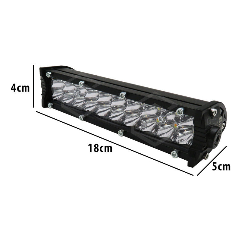 Barra Slim 40 Hiperleds 7'' Blanco-ambar 5 Funciones 12-24v