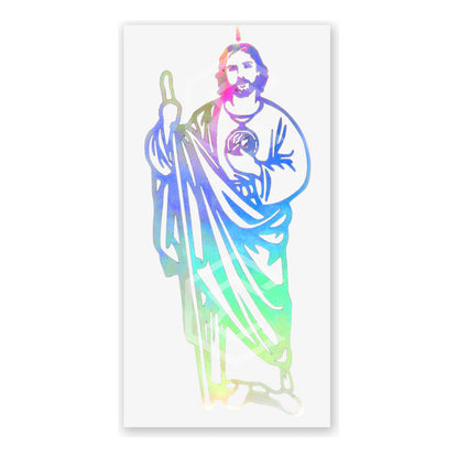 2 Calcomanía San Judas Tadeo Sticker Vinil Auto Moto 29x12cm
