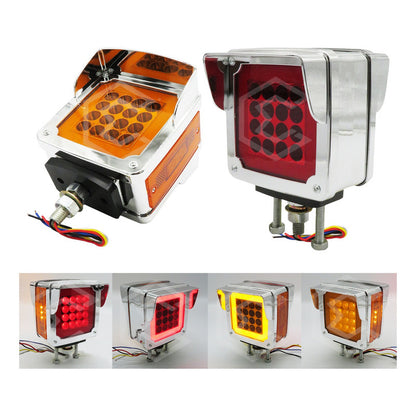 2 Plafon Direccional Cuadrada Gel 38led Kenworth Dina 12-24v Pl167a/168a