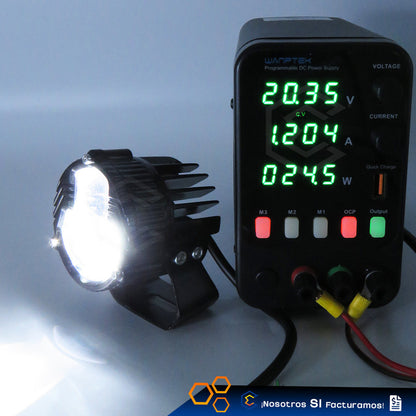 Par Faros 7 Led 2lupa Flood Spot Bicolor Fijo Estrobo 10-60v