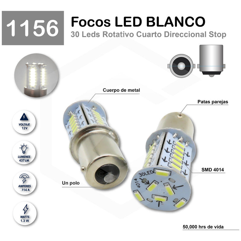 2 Focos Calavera 1157 1156 3157 7440 7443 30 Led Estrobo 12v