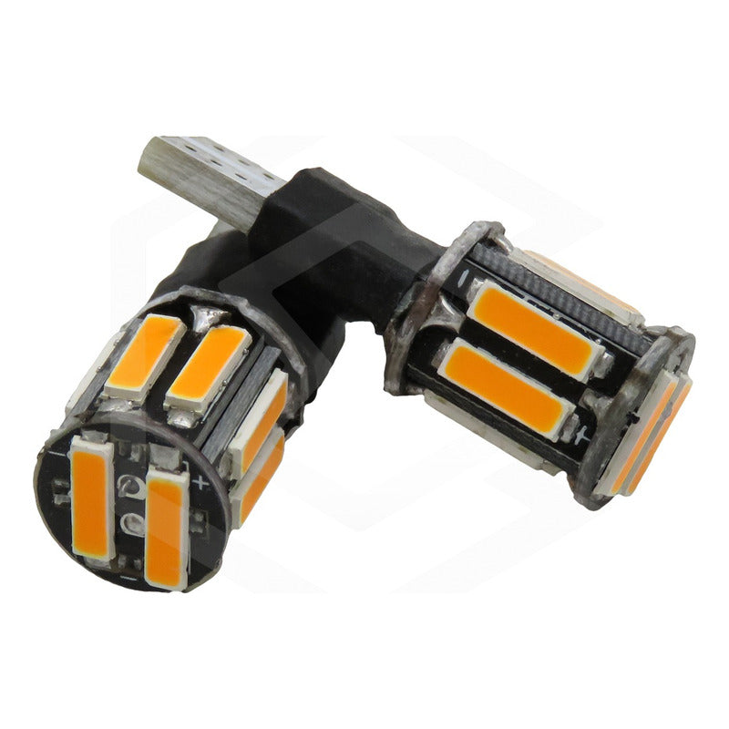 Kit 10 Focos De Pellizco 10 Led Canbus Fijo + Estrobo T10