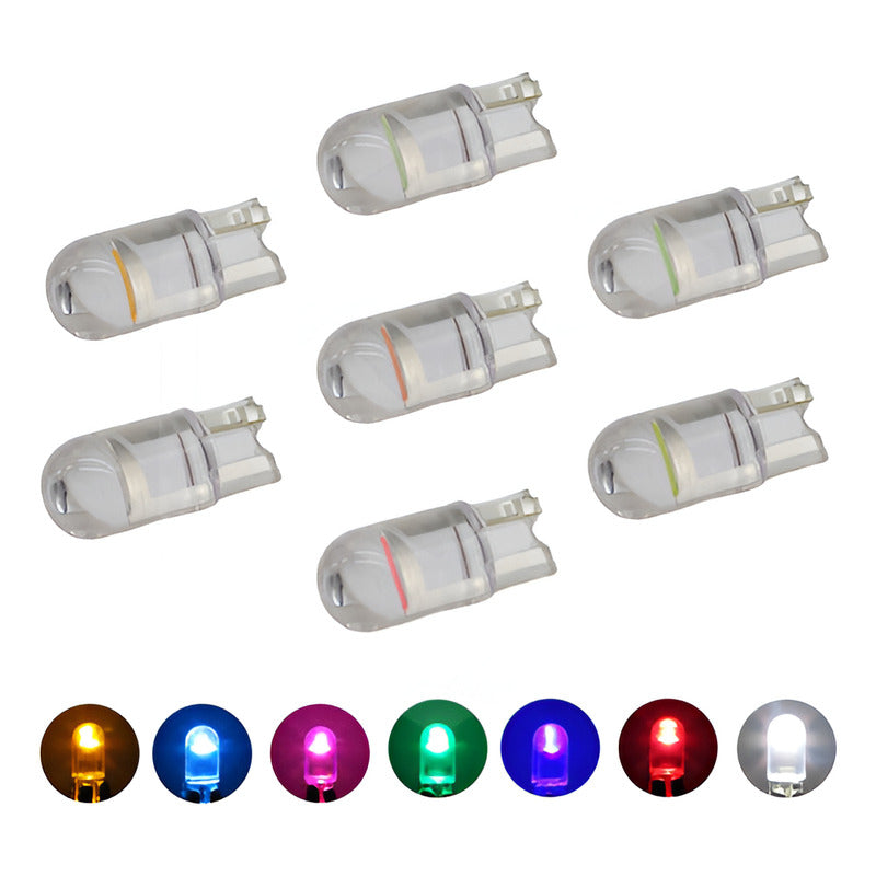 10 Focos Pellizco T10 1 Hiper Leds Cristal Alta Potencia 12v