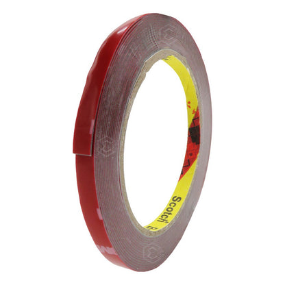 Rollo De Cinta Doble Cara Tipo 3m Pega Molduras 8mm X 5m Rojo Lisa