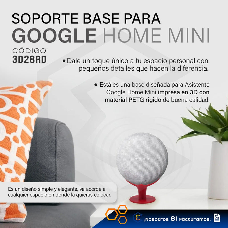 Soporte Base Pedestal Para Google Home Mini Escritorio 3d