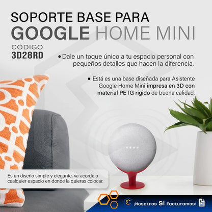 Soporte Base Pedestal Para Google Home Mini Escritorio 3d